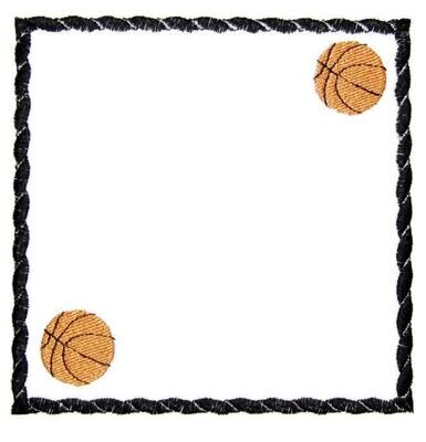 Basketball embroidered quilt label to customize with your personal message