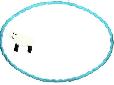 Little Lamb Embroidered quilt label Christmas to customize with your personal message