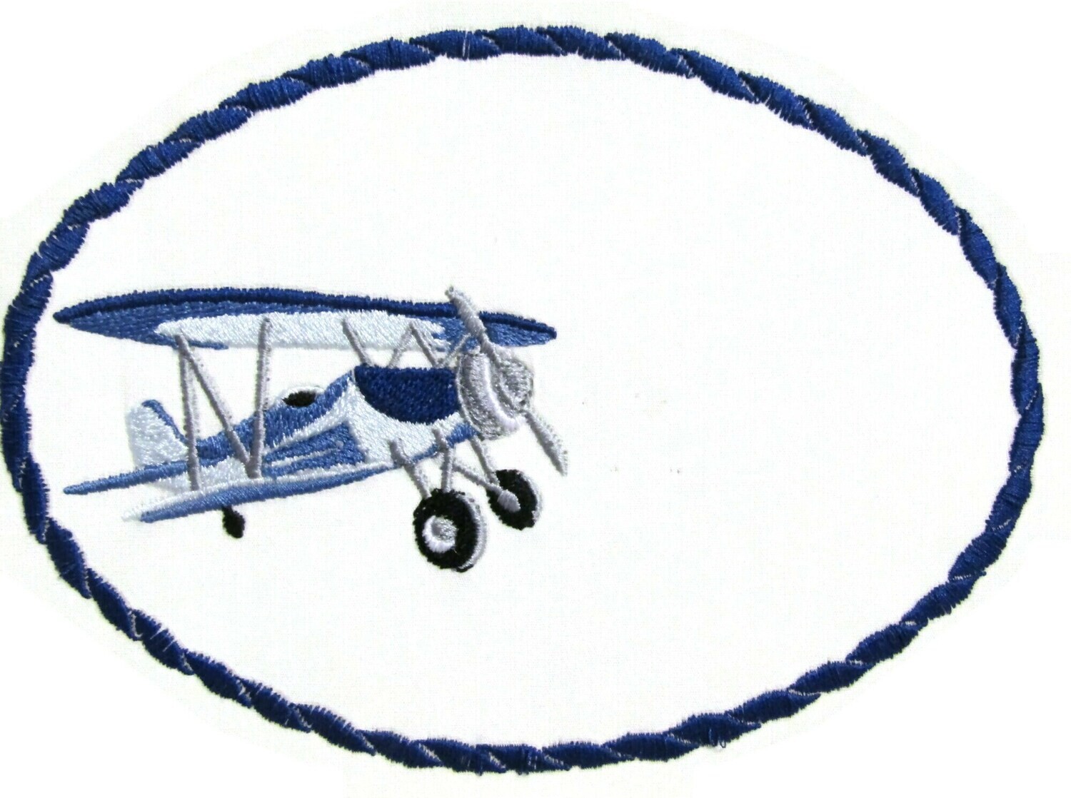Bi-plane embroidered quilt label to customize with your personal message