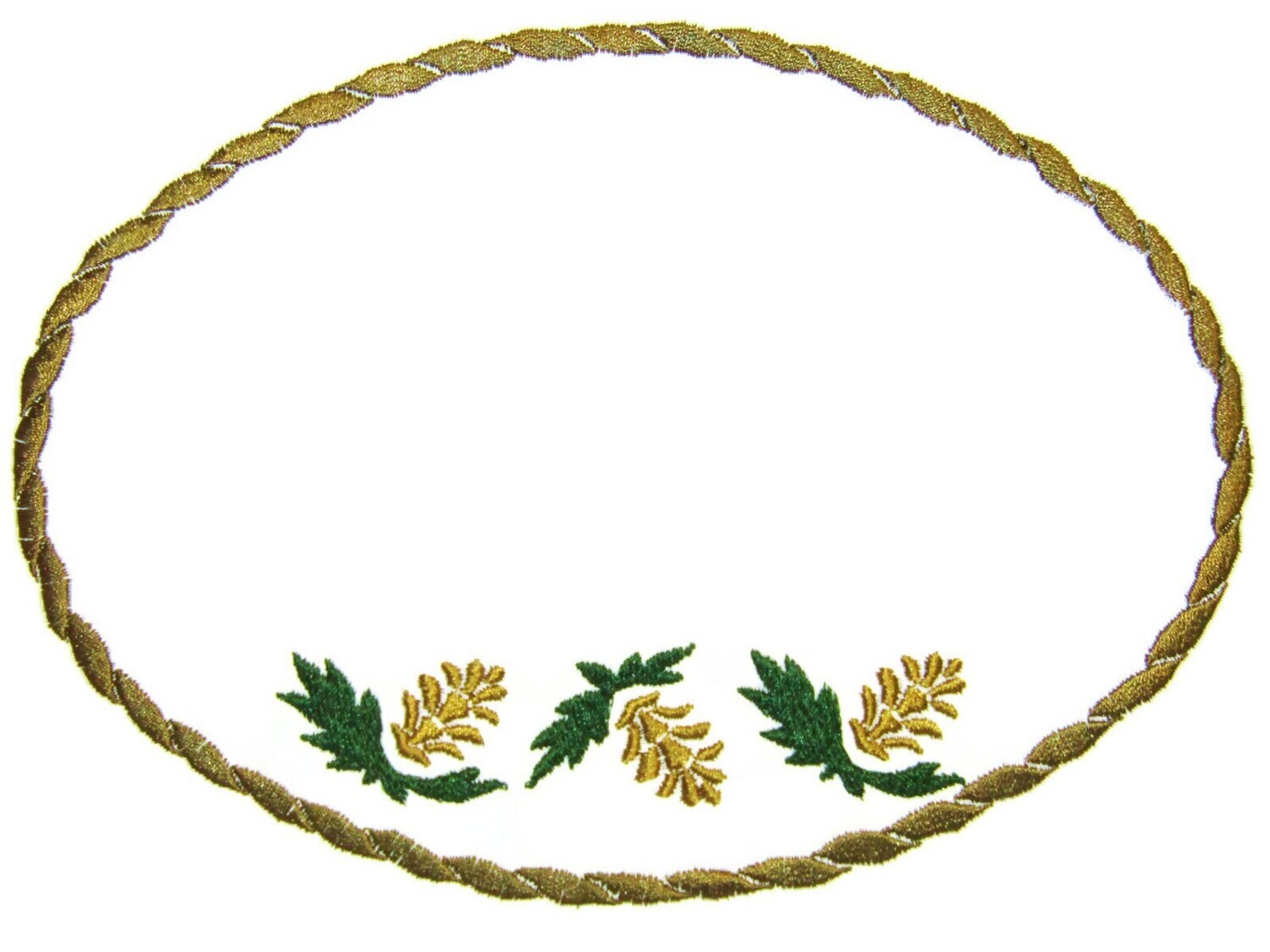 Pinecones embroidered quilt label to customize with your personal message