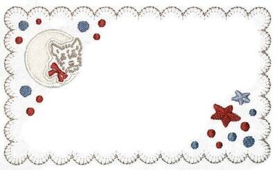 Retro scotty dog embroidered quilt label to customize with your personal message