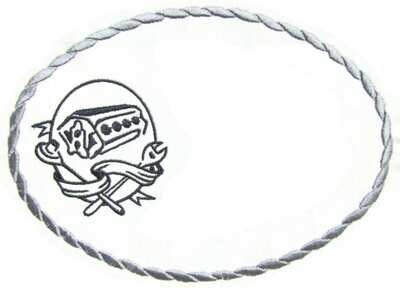 Mechanic embroidered quilt label to customize with your personal message