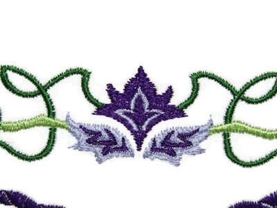 Celtic motif embroidered quilt label to customize with your personal message