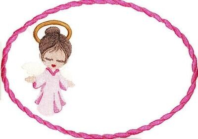 Heavenly Angel embroidered quilt label, to customize with your personal message