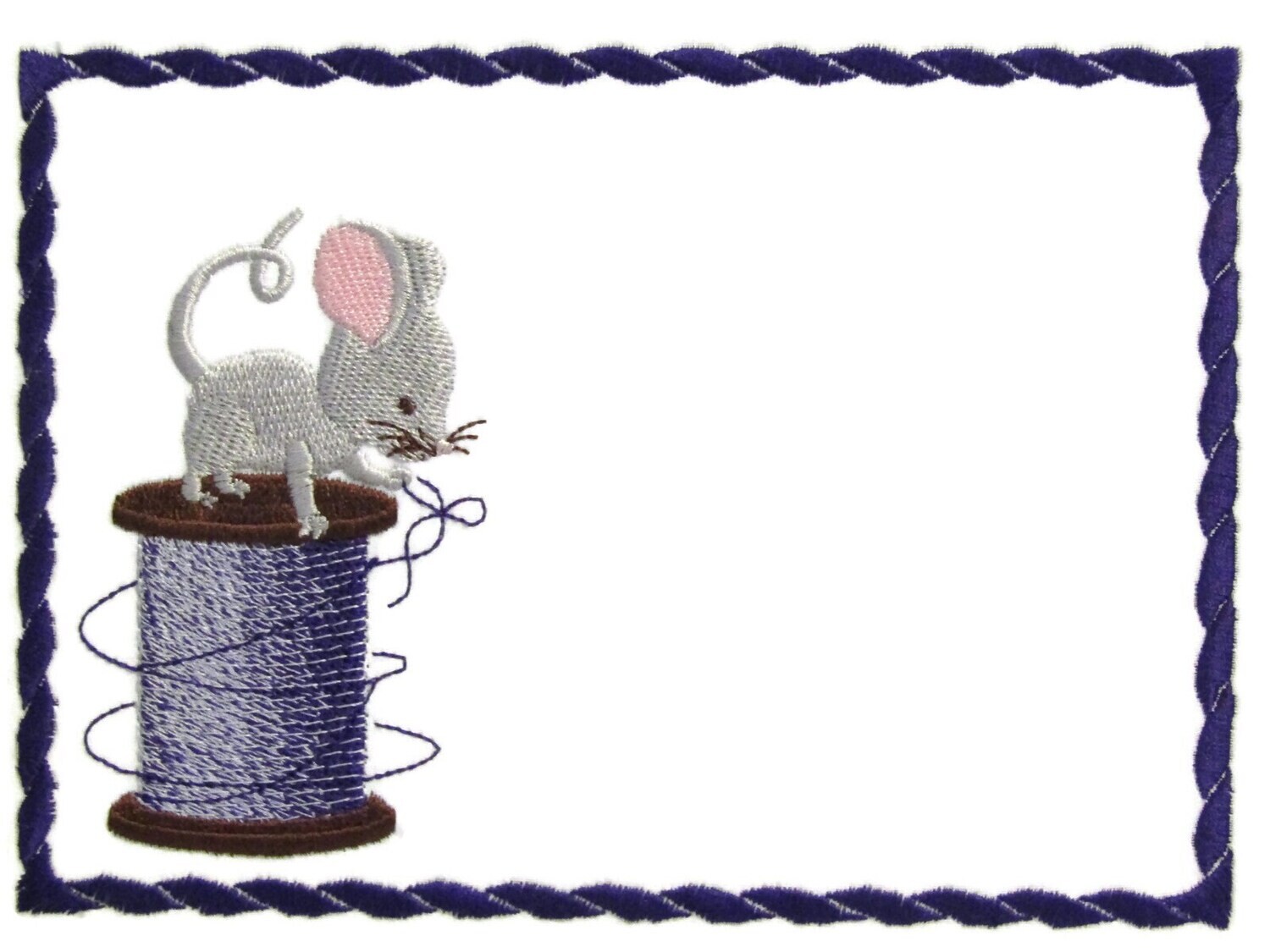 Sewing theme embroidered quilt label to customize with your personal message