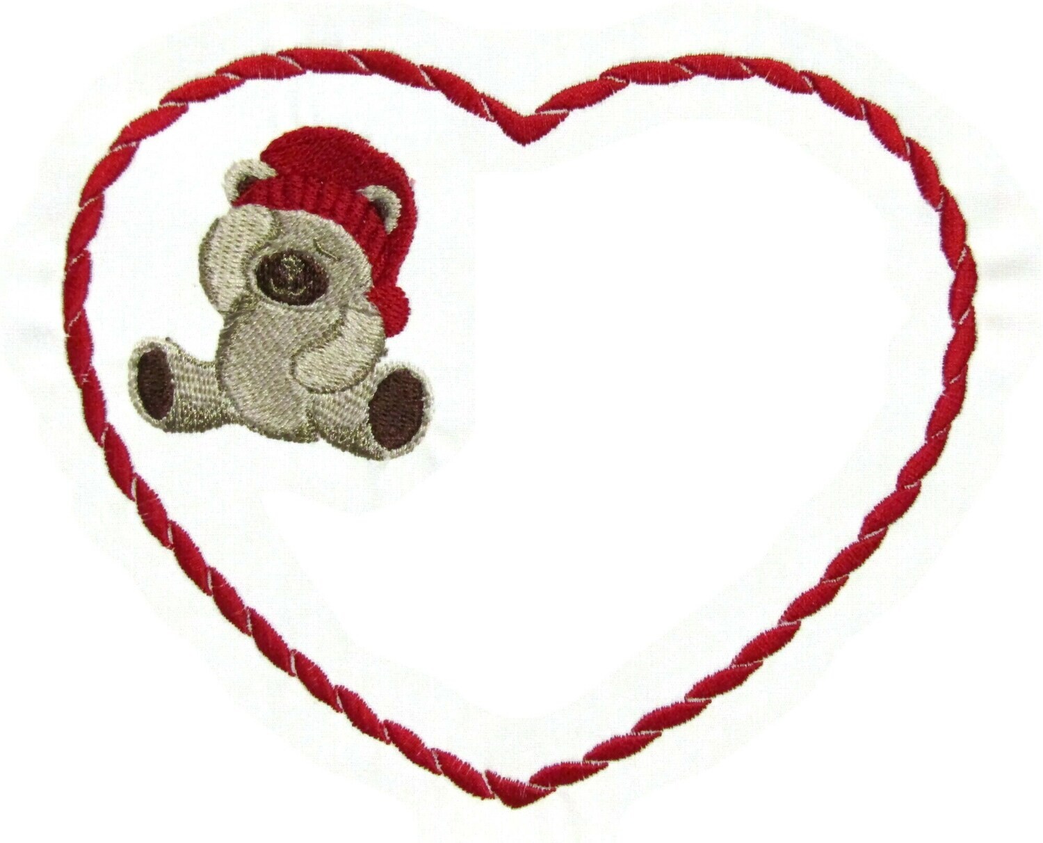 Sleepy Bear embroidered quilt label to customize with your personal message