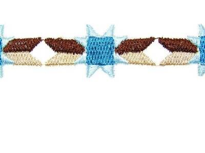 Sawtooth stars  embroidered quilt label to customize with your personal message