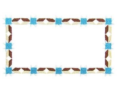 Sawtooth stars  embroidered quilt label to customize with your personal message