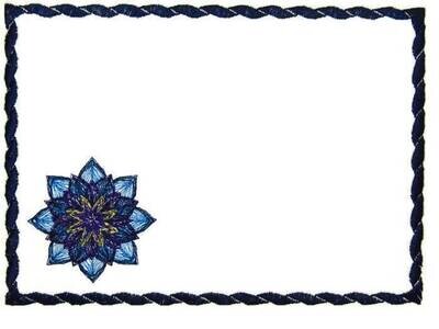 Dahlia Sketch embroidered quilt label to customize with your personal message