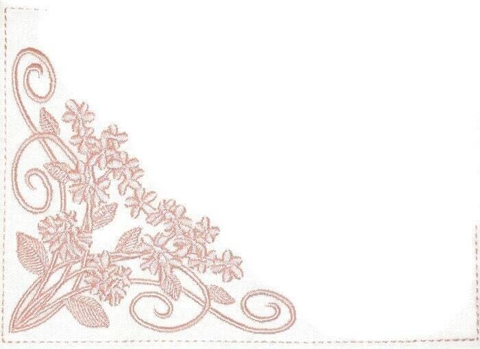 Blooming blossoms Floral embroidered quilt label to customize with your personal message