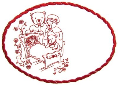 Goldielocks Embroidered Quilt Label to customize with your personal message