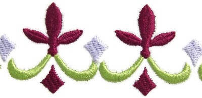 Fleur-de-Lis embroidered quilt label to customize with your personal message