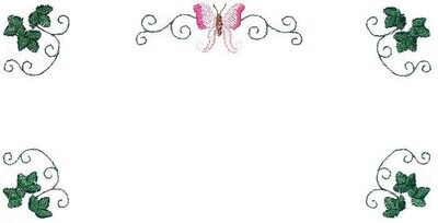Butterfly &amp; Ivy embroidered quilt label, to customize with your personal message