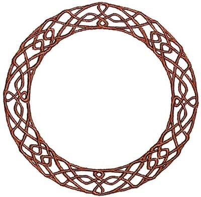 Celtic ring embroidered quilt label to customize with your personal message