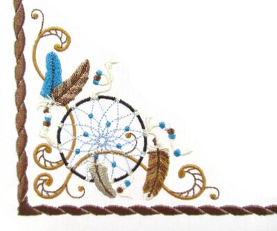 Dream Catcher Embroidered quilt label with your personal message