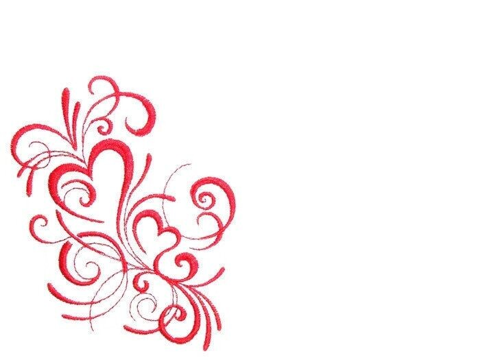 Inky Hearts embroidered quilt label to customize with your personal message