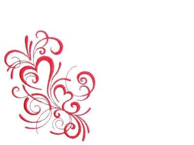 Inky Hearts embroidered quilt label to customize with your personal message