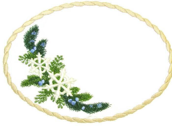 Juniper bush embroidered quilt label to customize with your personal message