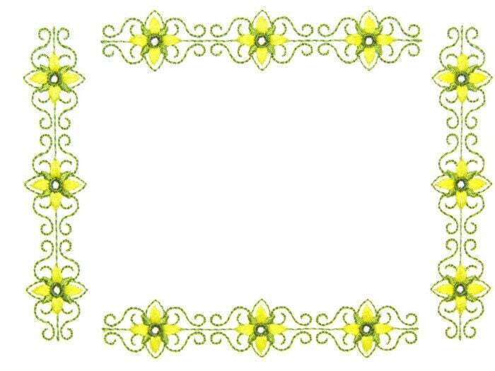 Floral Filigree scroll embroidered quilt label to customize with your personal message