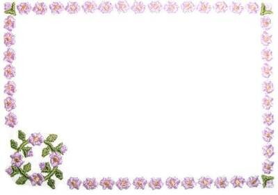 Hollyhock floral embroidered quilt label, to customize with your personal message