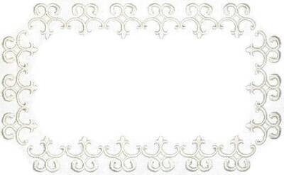 Filigree scroll embroidered quilt label, to customize with your personal message