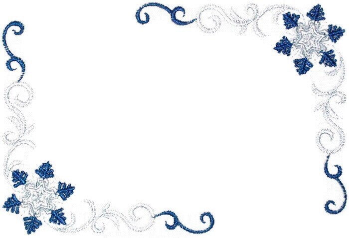Snowflake filigree embroidered quilt label, to customize with your personal message