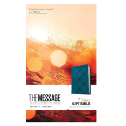 The Message Deluxe Gift Bible Leather-Look, Crosshatch Denim The Bible in Contemporary Language Imitation Leather