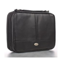 Bible Cover Two Fold Organizer Black Luxleather Large