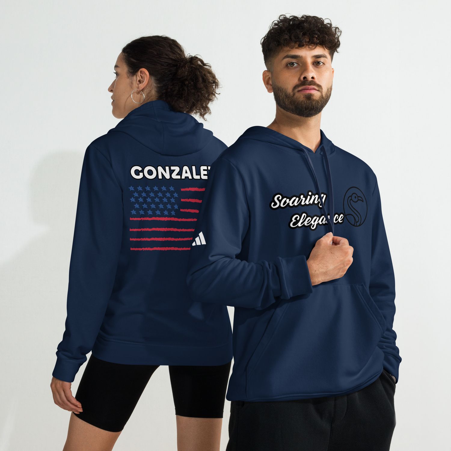 Adidas Fleece Hoodie (Gonzalez) Soaring Elegance