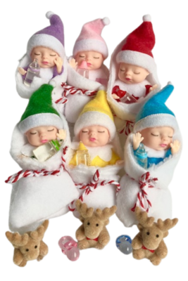 Sleeping Newborn Christmas Baby Elf Set