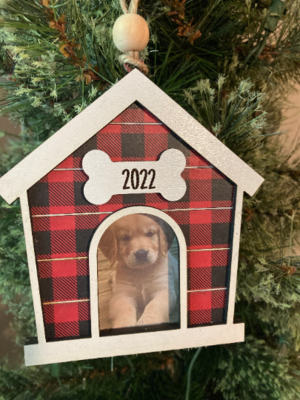 Personalized Dog House Christmas Ornament