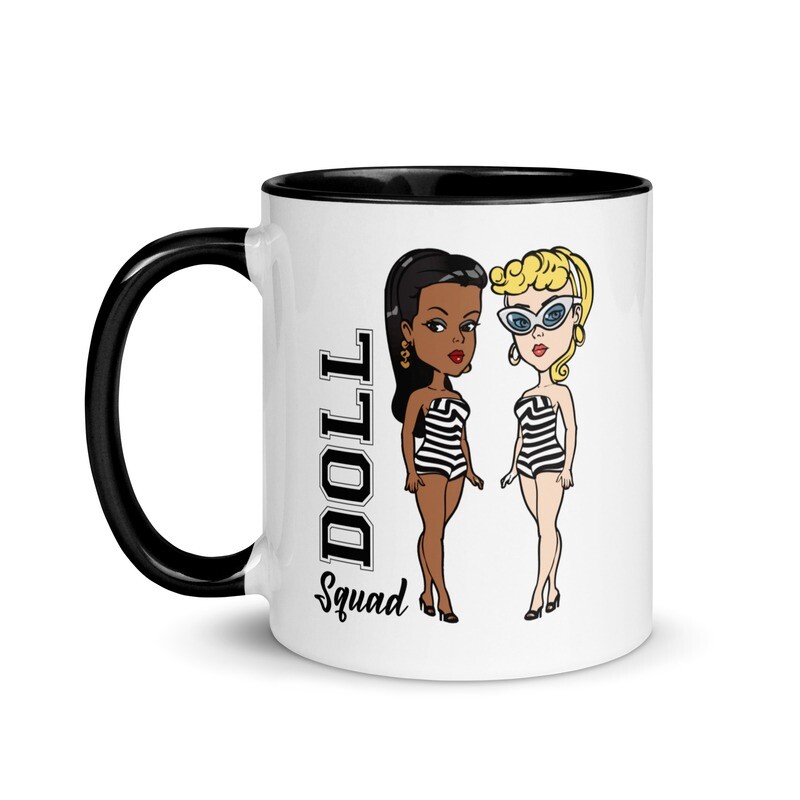 Join The Doll Squad with Cutie Girls on Mug with Color Handle and Color Inside