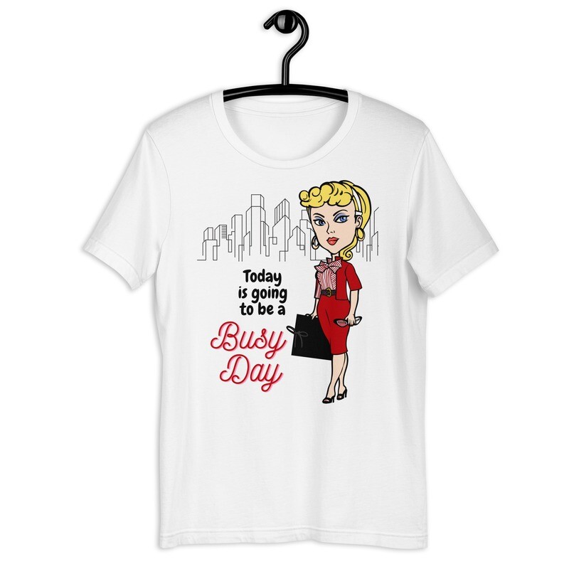 Cutie Girl Busy Day - Blonde Unisex T-shirt