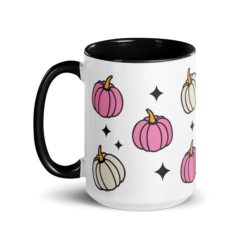 Lotsa Pumpkins 15oz Mug with Black Inside