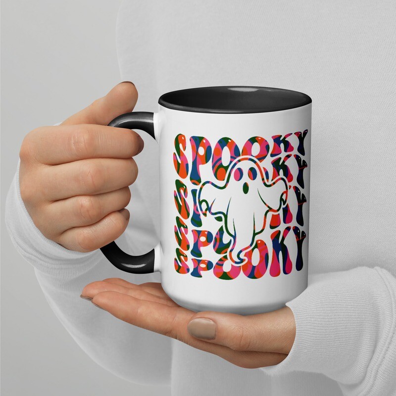 Colorful Spooky 15oz Mug with Black Inside