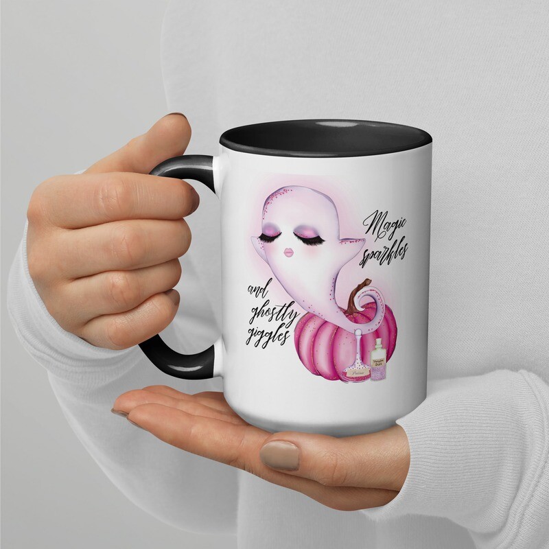Magic Sparkles and Ghostly Giggles 15oz Mug with Color Inside