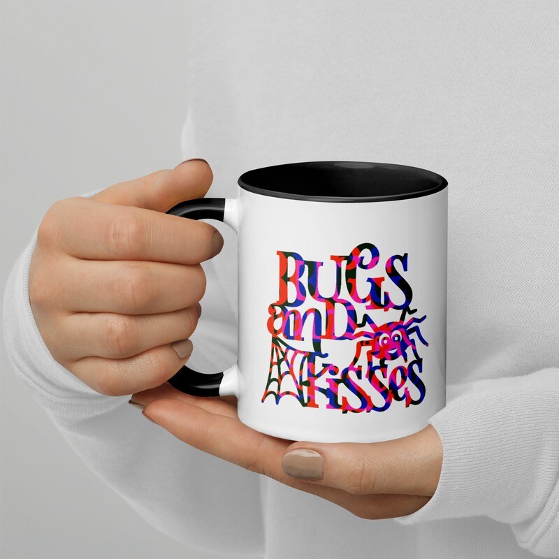 Colorful Bugs and Kisses 11oz Mug with Color Inside