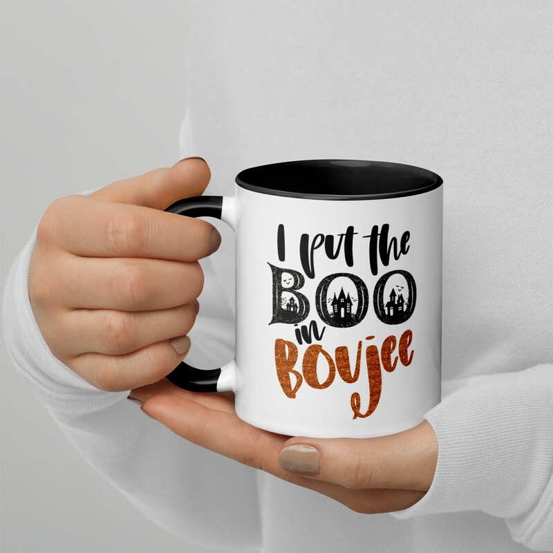 Boo in Boujee 11oz Mug with Color Inside