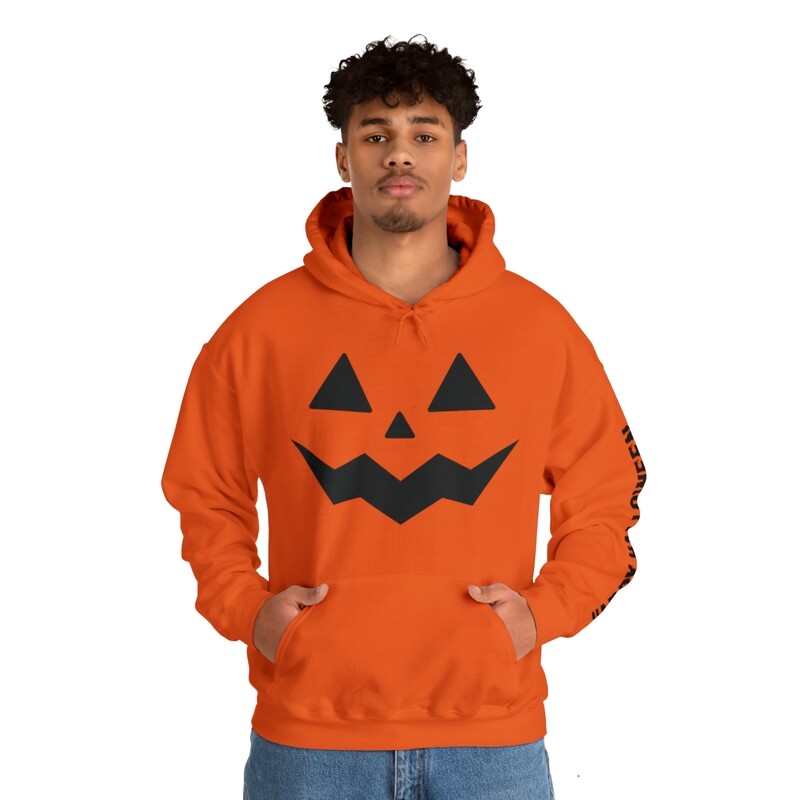 Orange Happy Halloween Unisex Heavy Blend™ Hooded Sweatshirt