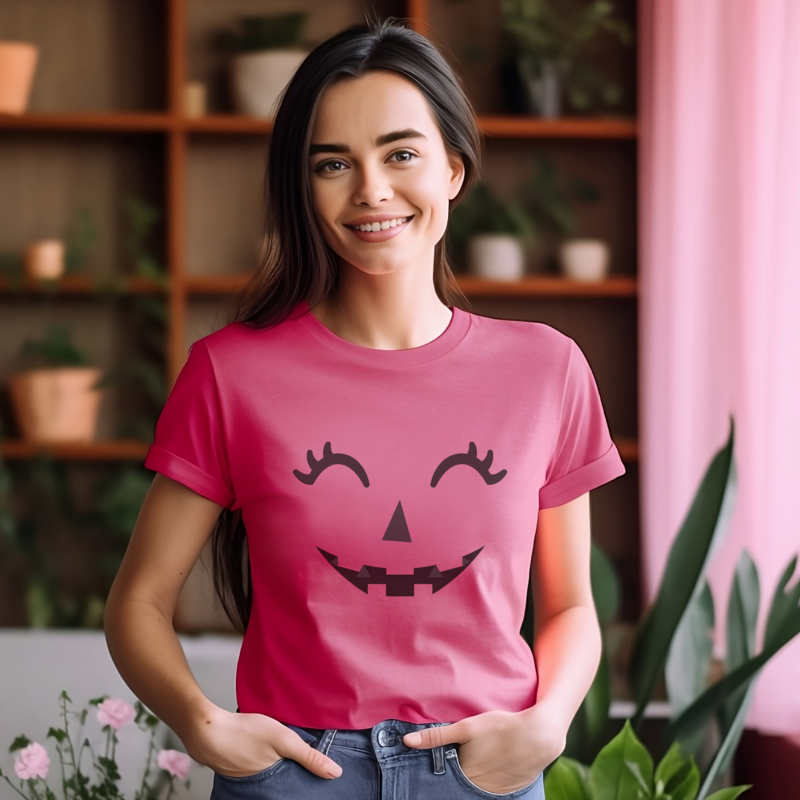 Pink Pumpkin Men's Classic T-Shirt w/Sleeve Printing