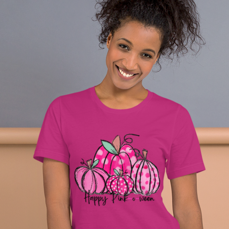 Happy Pink-o-ween Pumpkin Patch Unisex T-Shirt