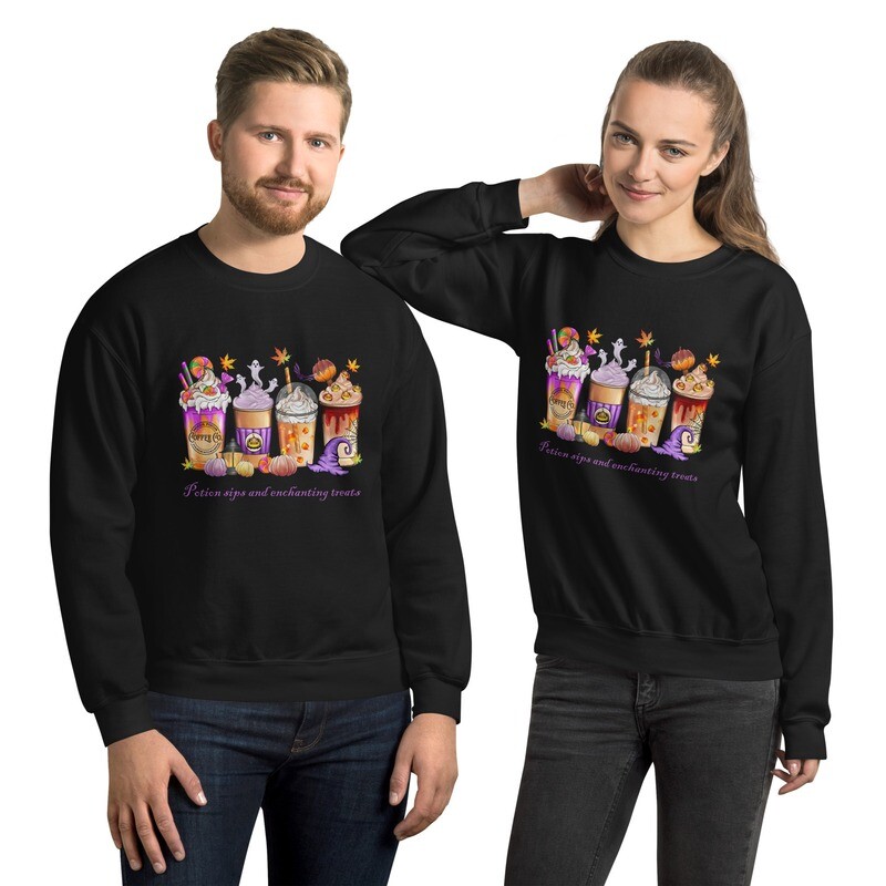 Potion Sips and Enchanting Treats Unisex Sweatshirt