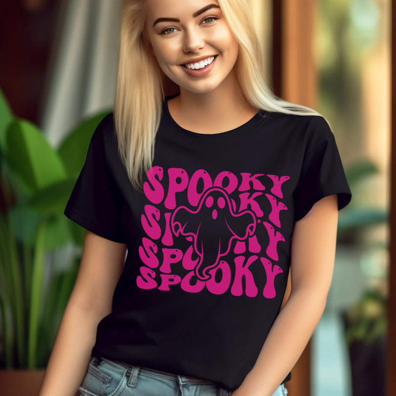 Pink Spooky Ghost Men's Classic T-Shirt