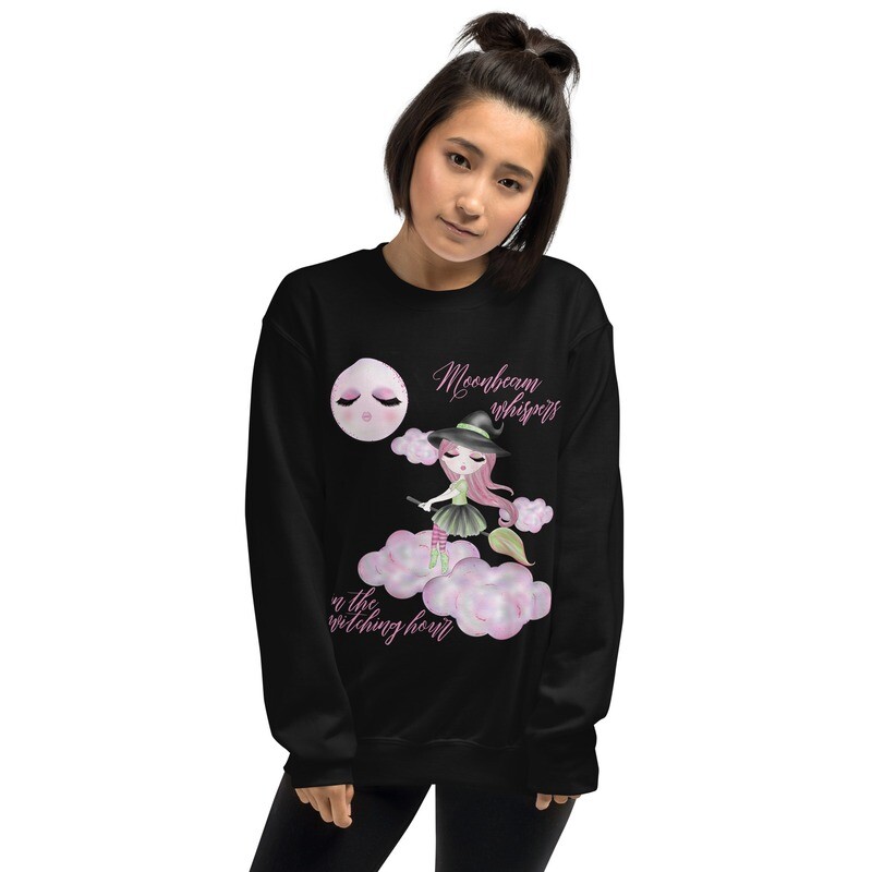 The Witching Hour Pink Hair Witch Unisex Sweatshirt
