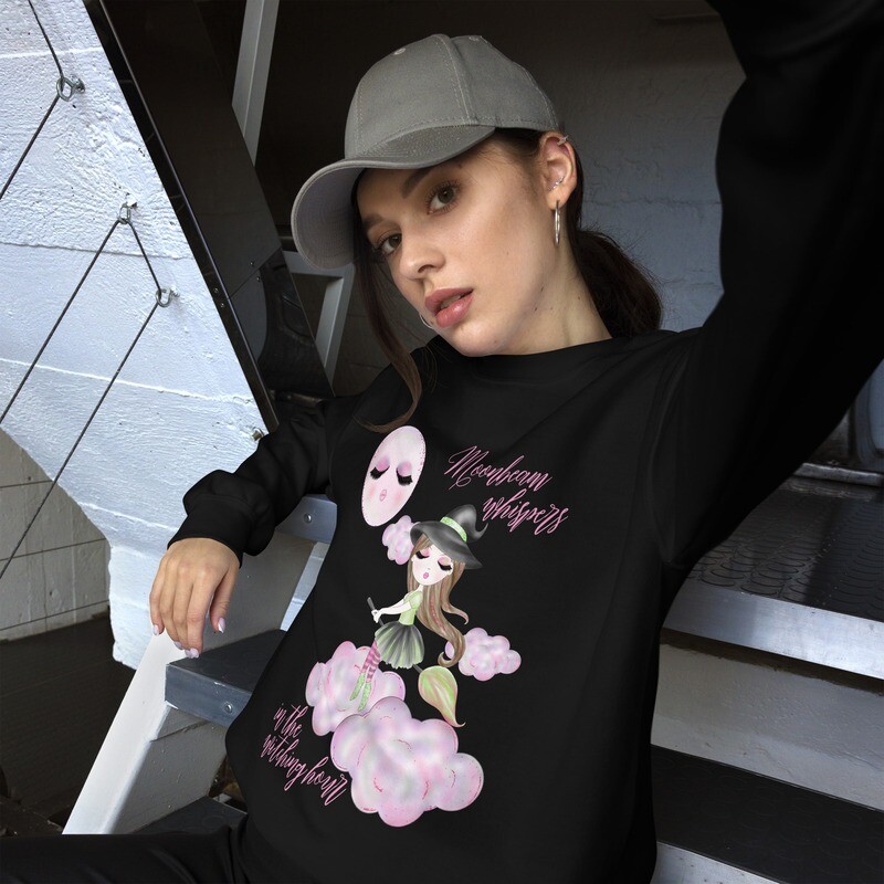 The Witching Hour Brunette Witch Unisex Sweatshirt