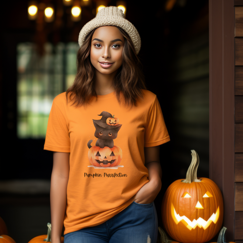 Pumpkin Purrfection Men's Classic T-Shirt