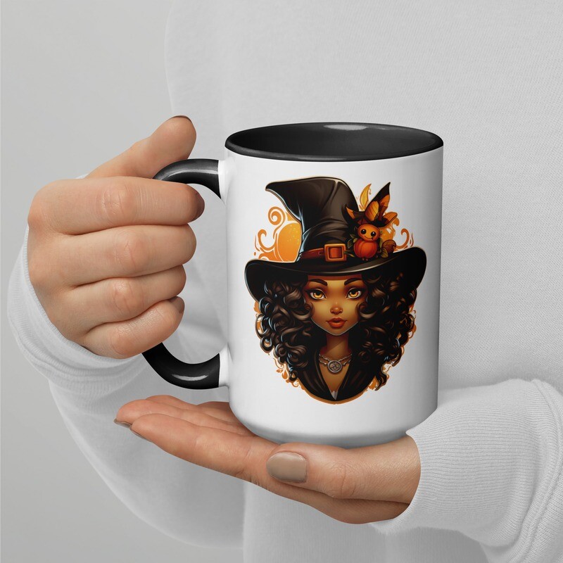 Bewitchingly Cute Witch 15oz Mug with Color Inside