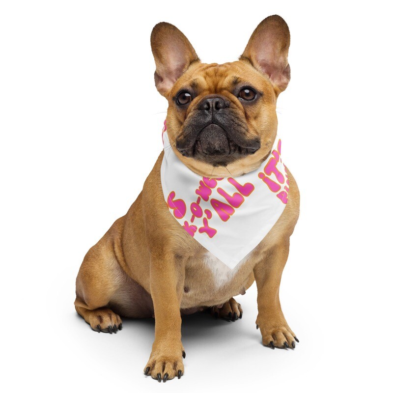 It's Pink-o-Ween Y'all! All-over print bandana