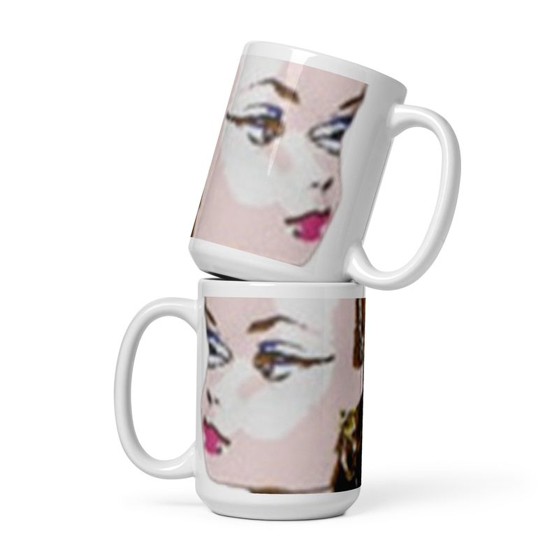 An Artsy Doll 15oz White Glossy Mug