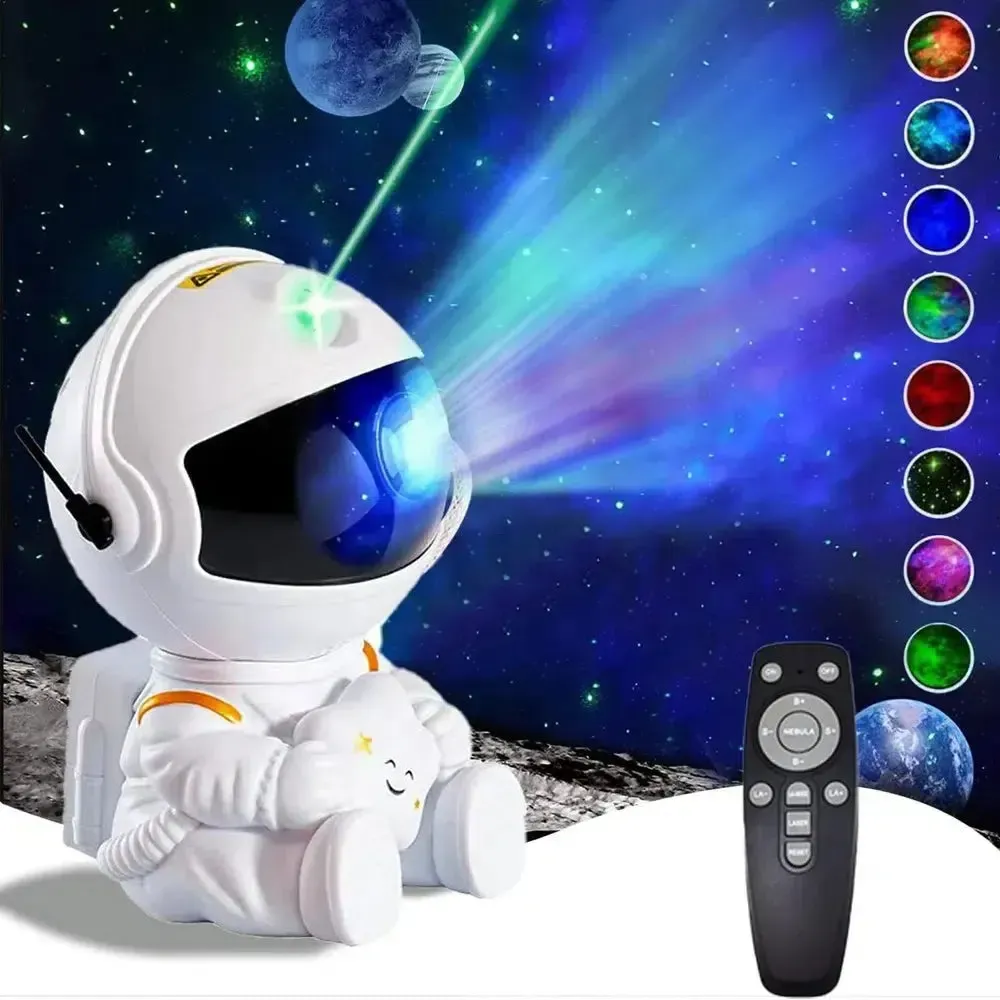 Muti-color Astronaut Starry Sky Projector Lamp Spaceman Star Projector Night Light for kids